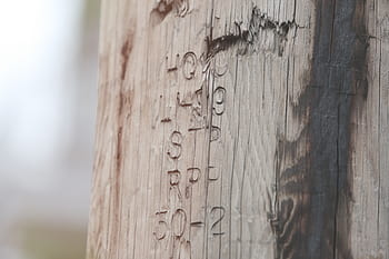 wood, post, numbers, letters, writing