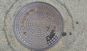 texture, manhole cover, grungy, metal, circle, construction, pavement, road, lid, metallic, heavy