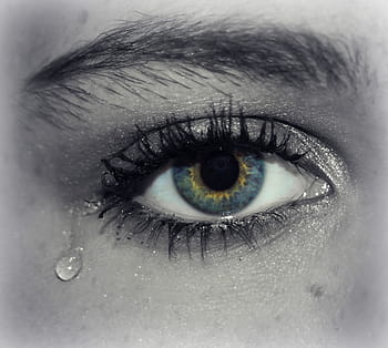 right human eye, eye, tear, cry, sadness, pain, emotion, depression, upset, hurt, feelings