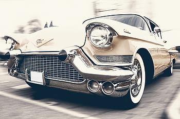 vinobraní, bílý, kupé auto, auto, cadillac, oldtimer, automobilového průmyslu, vozidlo, americký, klasický, retro