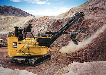 dragline, 7395, rope excavator, excavators, cat, caterpillar, construction machinery, construction work, work machine, earthmoving, technology