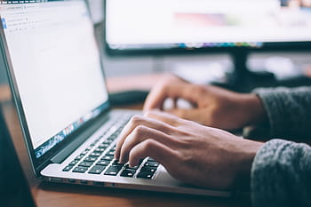 laptop, apple, keyboard, technology, mac, application, software, hardware, people, man, hands
