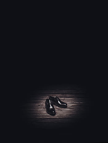pair, black, leather dress shoes, leather, dress, shoes, brown, floor, fashion, dark, shadow