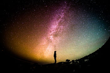 zíral, muž, Hvězdná obloha, astrofotografie, tma, fotografie, noční obloha, osoba, veřejná doména, hvězd, hvězda - prostor