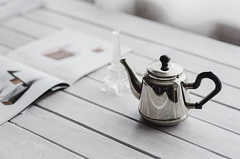 mesa, artículos, café, mañana, olla, tableta, taza, tetera, té - bebida caliente, bebida, taza de café