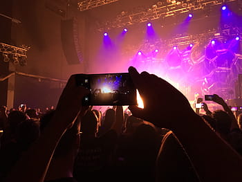 Person, nehmen, Bild, Bühne, mehrfarbig, Beleuchtung, Konzert, Film, Foto, Menge, Publikum, Konzert