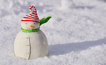 white, snowman, snow, daytime, snow man, winter, cold, wintry, greeting card, fun, eismann