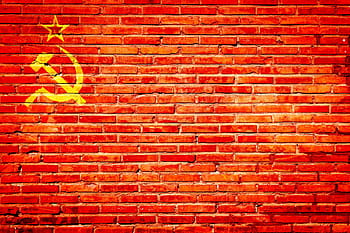 dinding bata merah, uni soviet, negara, ussr, bendera, simbol, rusia, komunisme