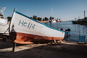 barcos de pesca atracados, puerto deportivo, viejo, ciudad, barcos de pesca, casco antiguo, Nessebar, Bulgaria, mar, verano, agua