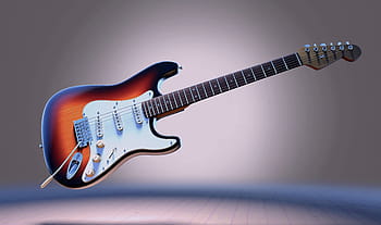 Pomarańczowy, biały, elektryczny, gitara, gitara elektryczna, instrument strunowy, instrument muzyczny, elektrycznie, muzyka rockowa, skała, rockowa gitara