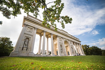reistna colonnade, Romantic, Colonnade, Republik Ceko, arsitektur, musim gugur, klasisisme, awan, kolom, ceko, rumput