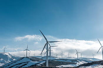 bílý, větrný mlýn, zataženo, nebe, mraky, Příroda, hora, vzduch, cestovat, dobrodružství, paliva a energie