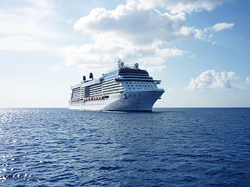 white, blue, crew ship sailing, sea, ship, cruise, holiday, water, cruises, on lake, maritime