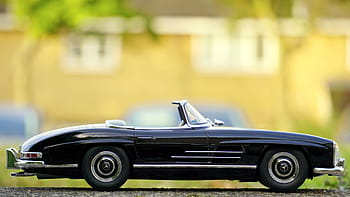 classic, black, mercedes-benz, convertible, car, toy, miniature, vintage Car, retro Styled, old-fashioned, collector's Car