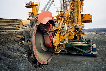 machine, excavator, coal mining, industry, mines, giant machine, wheel