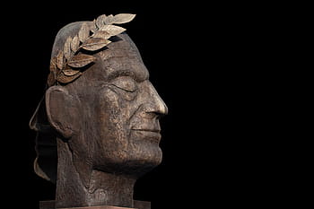 man head bust, sculpture, statue, art, antiquity, old, julius caesar, portrait, places of interest, historical, history