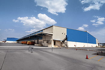 gray, blue, warehouse, building, construction, architecture, industry, structure, build, business, contractor