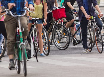 městská cyklistika, kola, lidé, kolo, cyklistika, město, silnice, městský, cyklus, ulice, jízdní kola