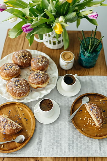 lezat sarapan buatan sendiri, Lezat, buatan sendiri, sarapan, manis, pagi, gula, roti, dipanggang, makanan, kue