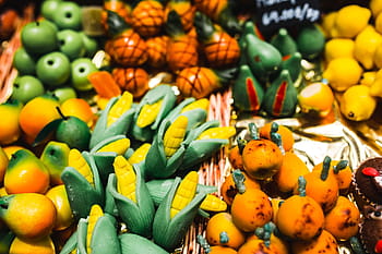 La, Boqueria, comida, mercado, Barcelona, ​​España, La Boqueria, mercado de alimentos, Barcelona España, frutas, saludable