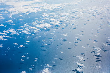 太平洋、 海、 雲、 飛行機、 抽象、 青、 飛行機から、 自然、 空、 旅行、 水