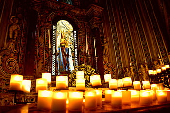 light, candles, virgin, pray, love, church, italian, altar, religion, contrast