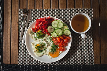uova colazione pallida, verdure, al di fuori, paleo, prima colazione, uova, salutare, vista dall'alto, cibo, pasto, verdura