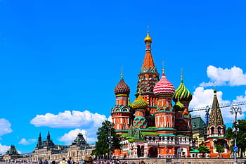 katedrála svaté bazalky, Moskva, st basile, Rudé náměstí, kostel, starý, památník, modrý, architektura, katedrála, svatý