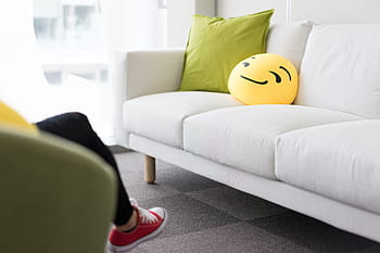 lucu, kantor startup, Colourful, Bantal, Sofa, Modern, Startup, Kantor, hijau, interior, desain interior