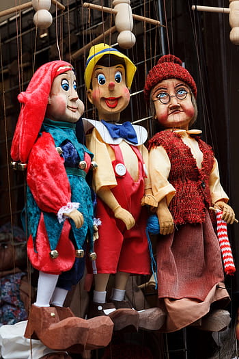 pinocchio dukker, klassiker, fargerik, dukkeansikt, ansikt, figur, dukke, ansikt, figur, figurine, henge, marionette