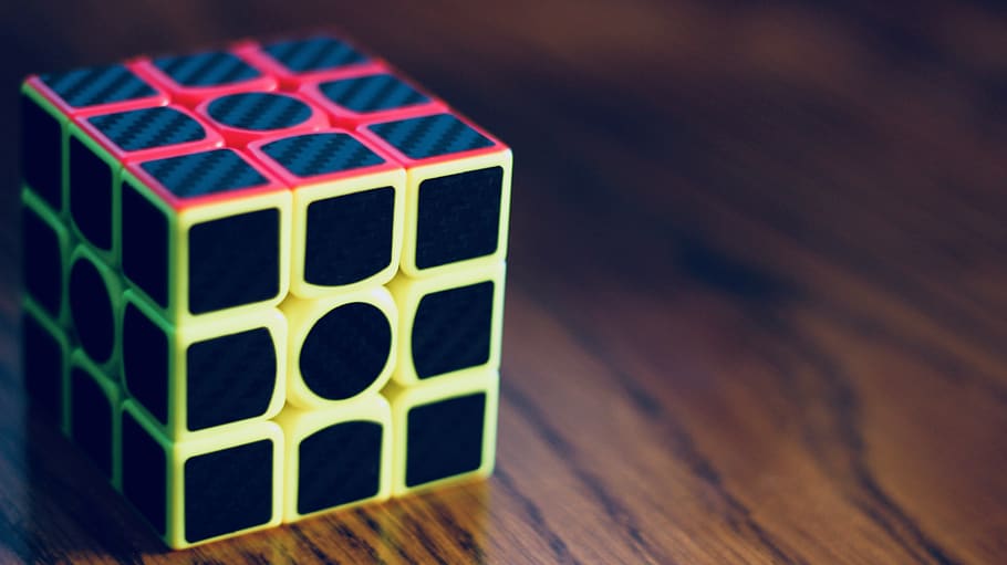 rubik's cube, puzzle, cube, game, color, vintage