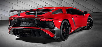 Červené, lamborghini sportovní kupé, luxusní sportovní auto, lamborghini, automobil, auto, zadní, moderní, italština, Rychlost, styl