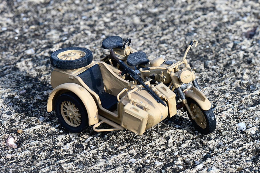 modelování, motocykl, postranním vozíkem, motocyklový tým