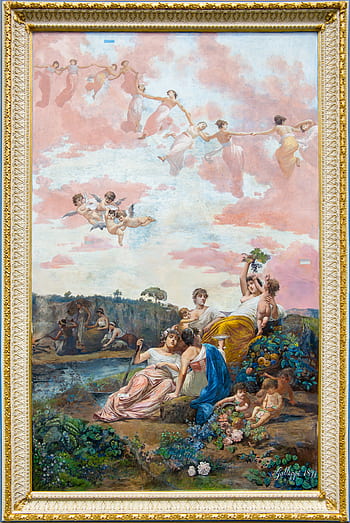 galoppi, fresco, achilleion, ahileo, greece, corfu, palace, greek, painted, historic, travel