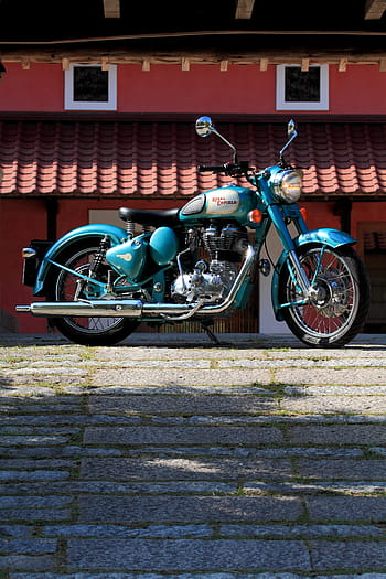 zaparkováno, modrý, Černá, motocykl křižník, kolo, vozidlo, retro, klasický, vinobraní, motocykl, přeprava