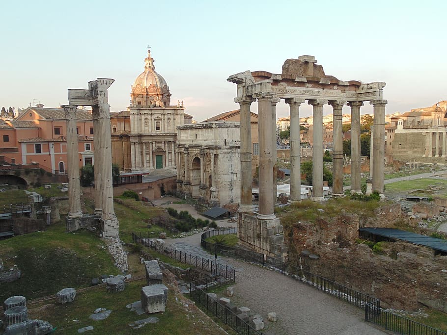 římské fórum, Řím, Itálie, starověké, Řím, Itálie, Forum, římský, architektura, památník, mezník, cestovat