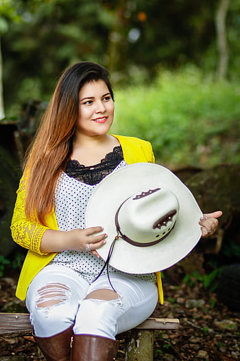 ranch, women, pretty, model, posture, session, portrait, hat, cowgirl, young, farm