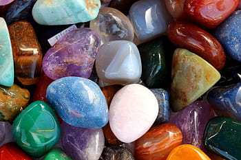 fermé, multicolore, cailloux, en haut, des pierres, des gemmes, minéral, minéraux, pierres semi-précieuses, brillant, bijoux