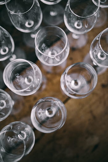 taças de vinho vazias, vazio, taças de vinho, vidro, taça de vinho, festa, muitos, copos, acessórios para casa, álcool, bebendo copo