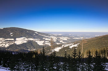 musim dingin pergi, Musim Dingin, austria, dingin, hutan, bukit, gunung, alam, panorama, langit, salju
