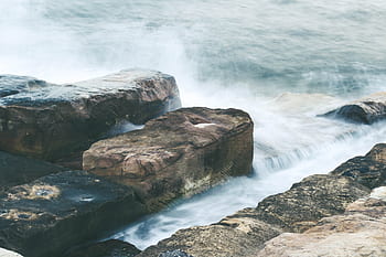 oceán, skály, vln, moře, pobřeží, Příroda, venku, splash, voda, mokré, životní prostředí