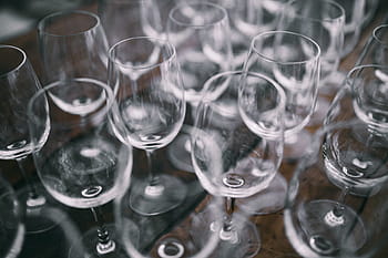 taças de vinho vazias, vazio, taças de vinho, vidro, taça de vinho, festa, muitos, copos, acessórios para casa, álcool, bebida