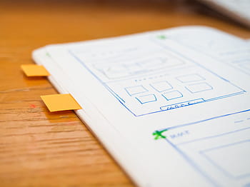 foto, bianca, carta per stampante, avvicinamento, blu, schizzo, carta, taccuino, bloc notes, mockup, design