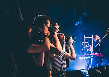 three, people, taking, musician, man, woman, event, concert, performance, camera, photographer