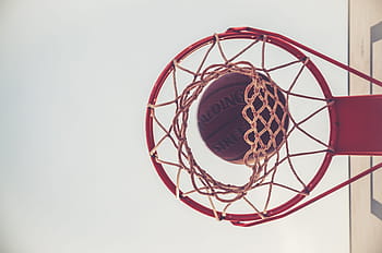 maro, spalding baschet, roșu, inel de baschet, coş, minge, joc, echipament, baschet, sportiv, net