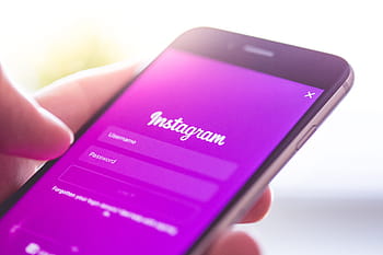 respingo, tela, Instagram, Aplicativo, Login, Tela de abertura, Logotipo, iPhone, negócios, mãos, marketing