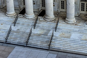 vuoto, grigio, calcestruzzo, scala, palazzo di giustizia, Tribunale, legge, giustizia, legale, autorità, prova