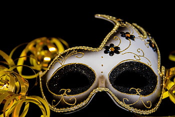 white, gold, floral, masquerade mask, panel, mask, carnival, masquerade, venetian, secret, venice