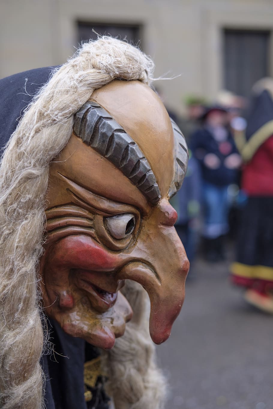 mask, wooden mask, the witch, carnival, fools, foolish, panel, costume