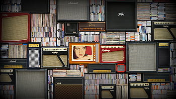 berbagai macam, berlabel, kotak lot, elvis presley, musik, musisi, elvis, presley, retro, rock-n-roll, hi-fi